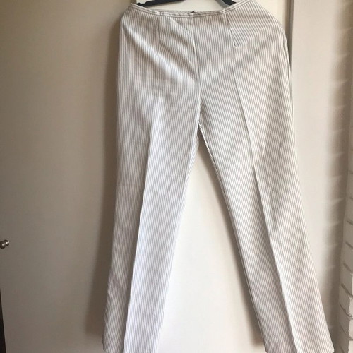 Madrilena women's straight-leg pants used, white, size L
