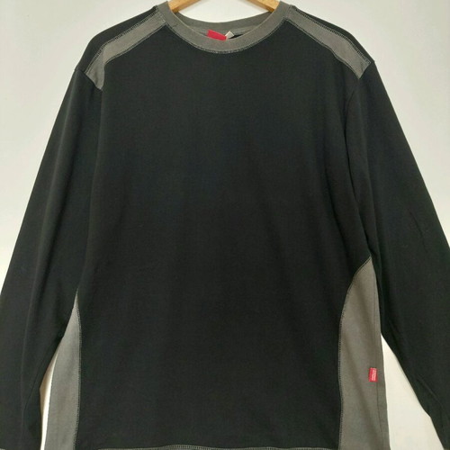 Engelbert Strauss men's long-sleeve cotton shirt medium like new, black gray