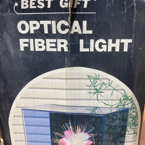Optical fiber light with wind-up music new, decorative