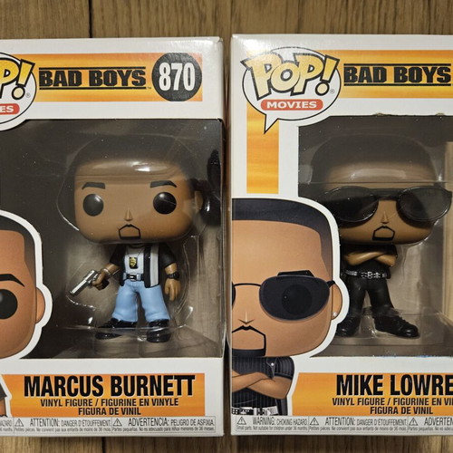 Bad Boys Funko Pop bundle Marcus Burnett #870 and Mike Lowrey #871 like new