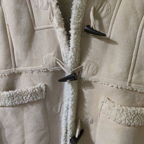 Suede jacket used, sugar color, size L/XL