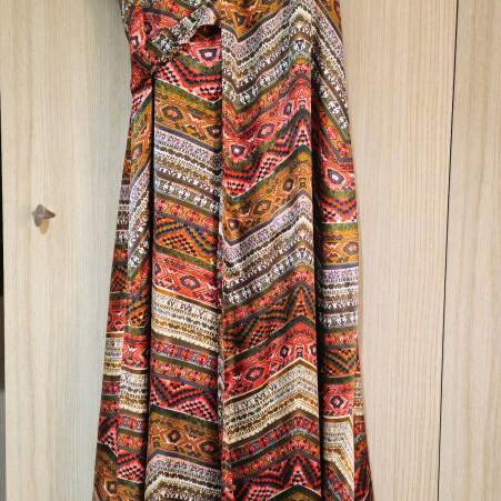 Women's luxury kimono maxi rayon dress new pink orange