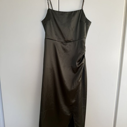 Zara khaki dress medium size like new