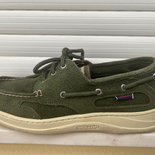 Sebago Scotty shoes like new, dark green suede, size 43
