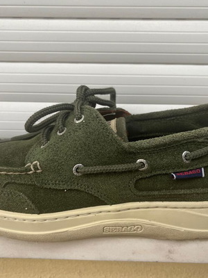 Sebago Scotty shoes like new, dark green suede, size 43