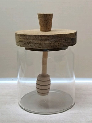 Γυάλινο βάζο μελιού σαν καινούργιο