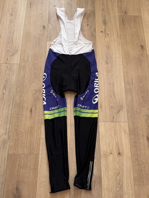 Orica Scott Pro Cycling Team Bib Tights Long Padded Pants XXL like new