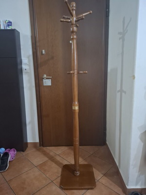 Wooden clothes coat stand