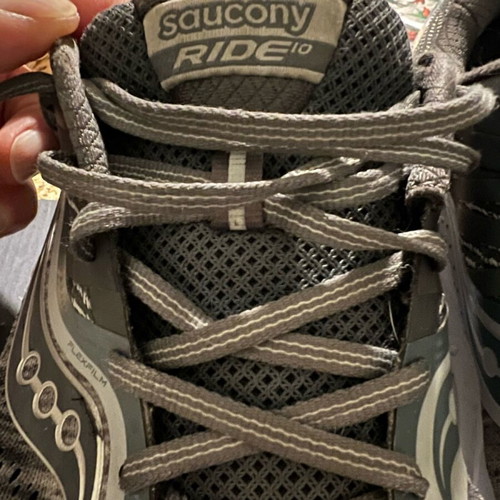 Saucony Ride No46 30cm athletic shoes used, gray