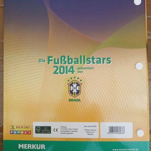 Panini Football Stars World Cup 2014 sticker collection with Messi Neymar