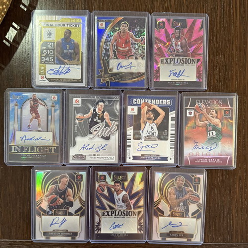 Autographs lot with Moustapha Fall, Oscar Da Silva, Sofoklis Schortsanitis and others