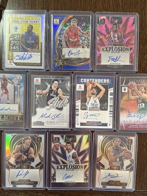 Autographs lot with Moustapha Fall, Oscar Da Silva, Sofoklis Schortsanitis and others