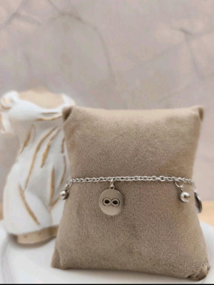 Steel hand chain new, silver, 20 cm