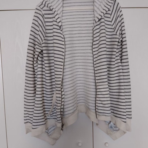 Splendid striped cardigan used, asymmetrical cut, cotton