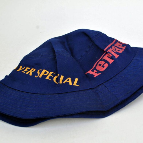 Ferrari bucket hat blue like new with large logo