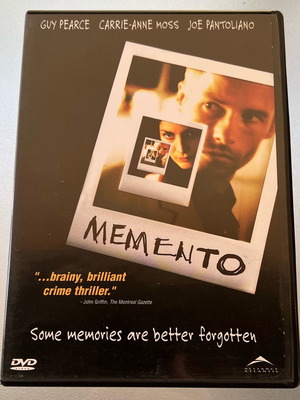 Memento DVD used, thriller with English subtitles