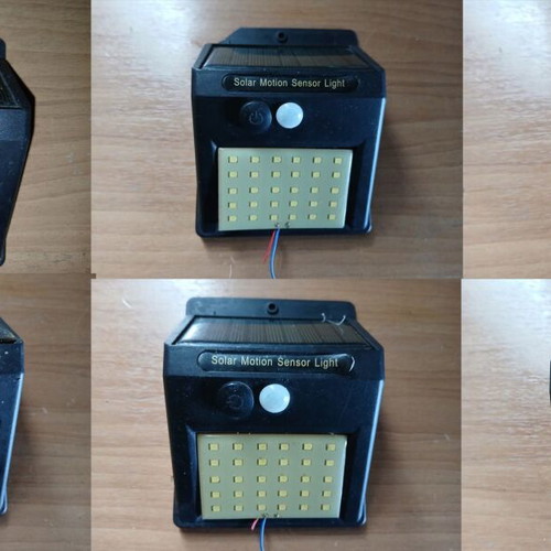 Solar LED floodlights with motion sensor used, pack