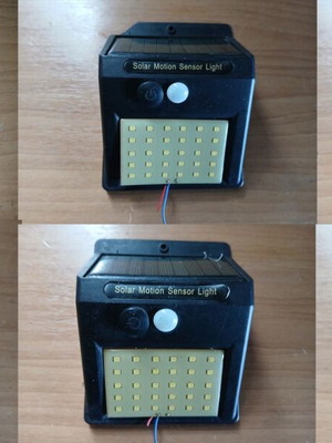 Solar LED floodlights with motion sensor used, pack
