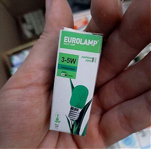 Eurolamp Λαμπα Νυχτος 5W E14 Πρασινη