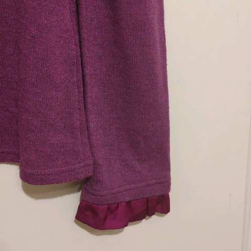 Bill Cost purple long-sleeve blouse with ruffles like new