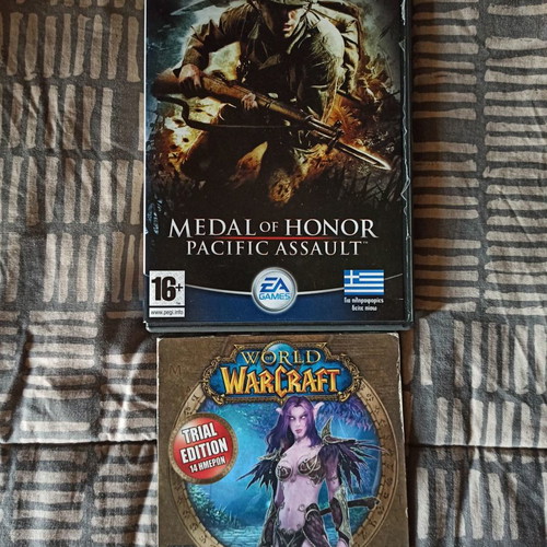 Medal of Honor Pacific Assault PC game used with bonus WOW Trial Edition