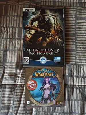 Medal of Honor Pacific Assault PC game used with bonus WOW Trial Edition