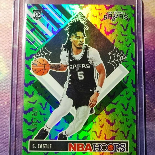 Stephon Castle Holo Bats Rookie card like new, Panini Haunted Hoops 2024-25