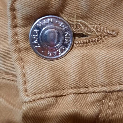 Zara Man Cotton Pants Size 42 Like New Mustard