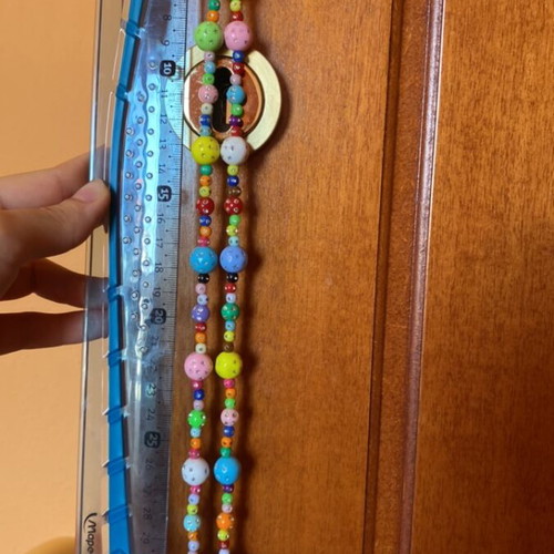 Decorative garland with beads handmade, 37 cm