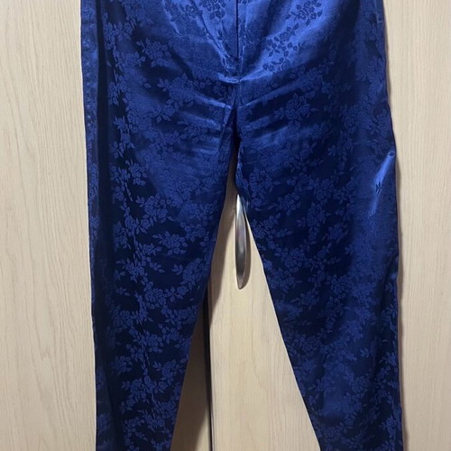 Satin suit used, blue, small