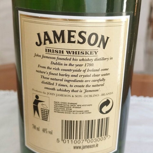 Jameson Irish Whiskey 700ml new, sealed authentic bottle