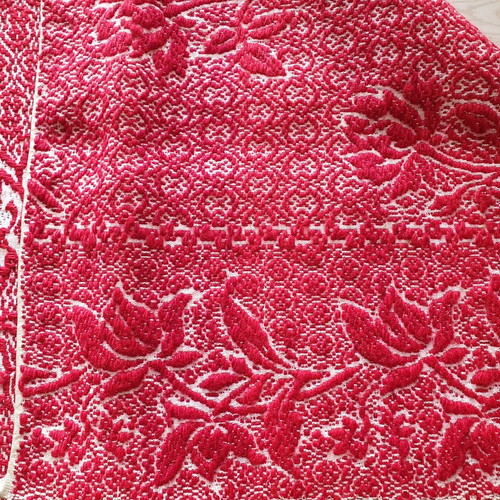 Caramelized loom blankets used, set of 2, Litohorinis style, very old