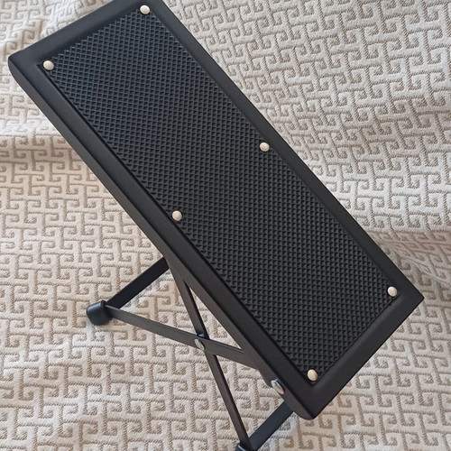 Ergonomic footrest set new, black, anti-slip with 5 height levels