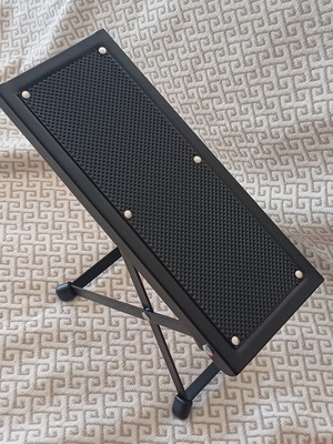 Ergonomic footrest set new, black, anti-slip with 5 height levels