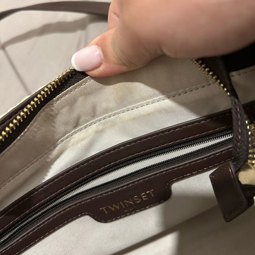 Twinset bag used, black and brown, with extra strap