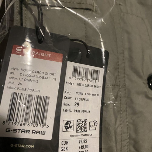 G-Star Raw cargo shorts size 29 new