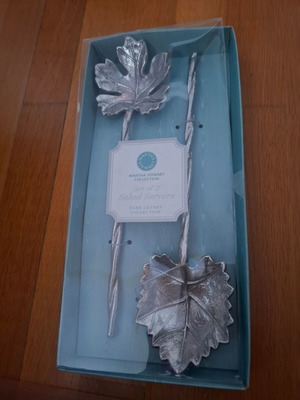 Σετ 2 μεταλλικών salad servers Martha Stewart Park Leaves Collection καινούργιο
