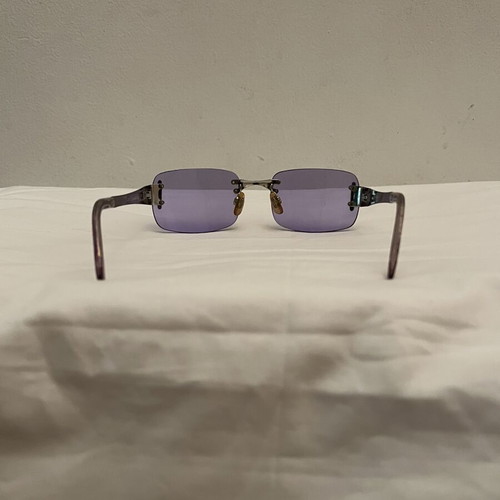 Gucci vintage rimless sunglasses, purple blue lenses