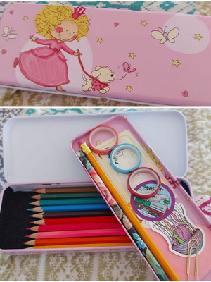 School Supplies Set with 7 New Pencil Cases Filled with Stationery