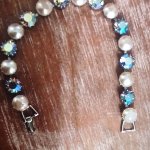 Vintage Weiss bracelet with crystals and pearls used