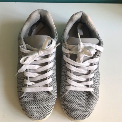 Primark sneakers used with knitted texture, size 38, white and grey