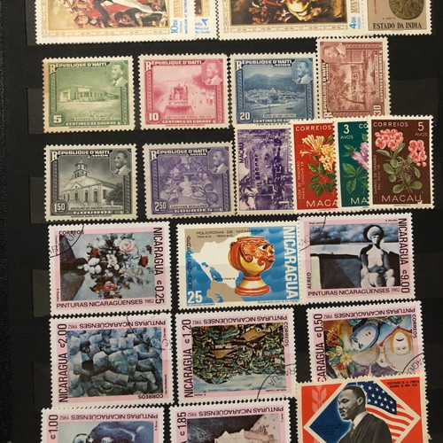 Stamp album like new with thematic series from many countries