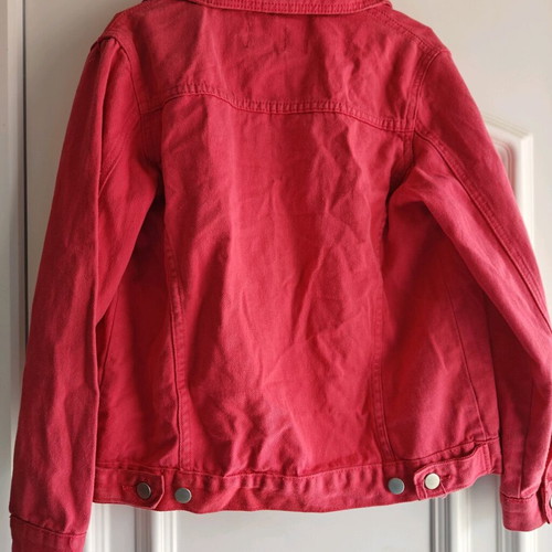 Boohoo women's pink denim jacket used, size XS