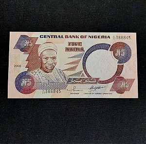 NIGERIA 5 NAIRA 2002.