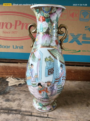 Chinese vase used porcelain 25cm height