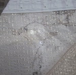 Modern curtain net ready to hang, like new, ivory color