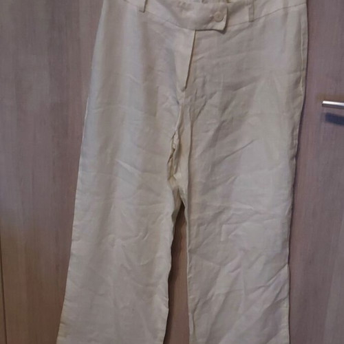 Linen pants white like new, size 50