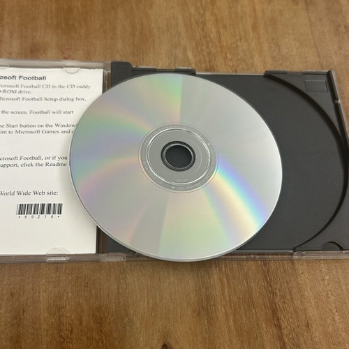 Microsoft Football PC game used, original Windows 95 CD-ROM
