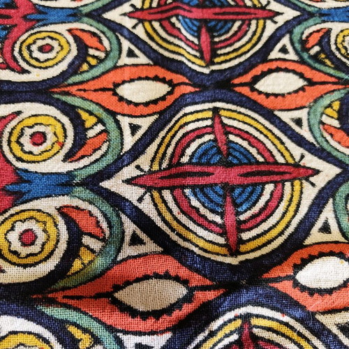 Linen batik curtain 140x245 like new without tape
