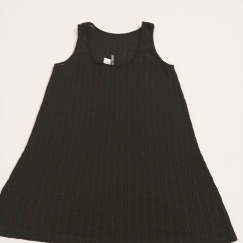 H&M knitted cotton mini dress, black, size S
